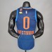 WESTBROOK#0 Thunder Blue Stripes NBA Jersey-4489595