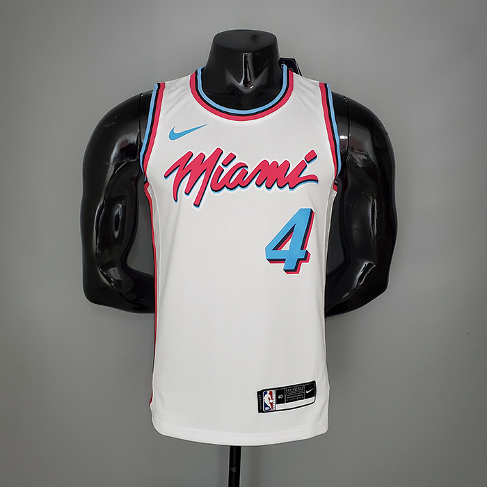 OLADIPO#4 Miami Heat White NBA jersey