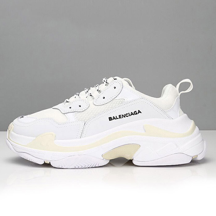 Balenciaga Triple S Sneaker 17FW ins Running Shoes All White 5871987
