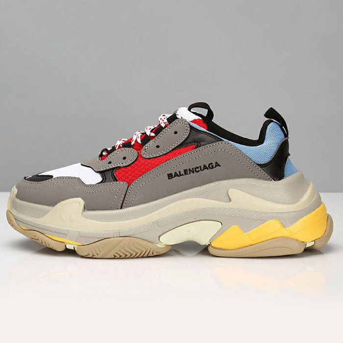 Balenciaga Triple S Sneaker 17FW ins Running Shoes Gray Red 1616282