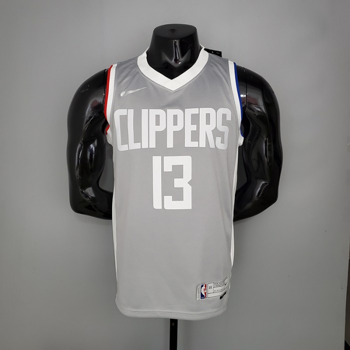2021 GEORGE 13 Los Angeles Clippers Bonus Edition Grey NBA Jersey 2421516