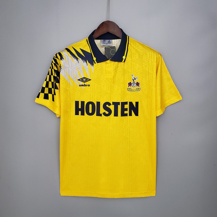 Retro Tottenham 92 94 Away Yellow Jersey version short sleeve 8976928