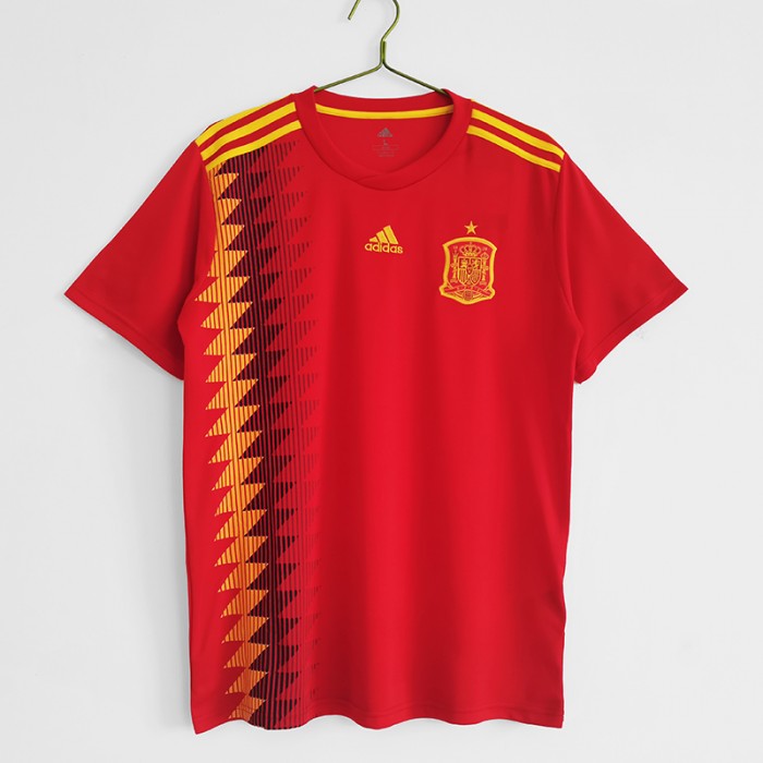 Retro 2018 Spain home Jersey version short sleeve 1127735