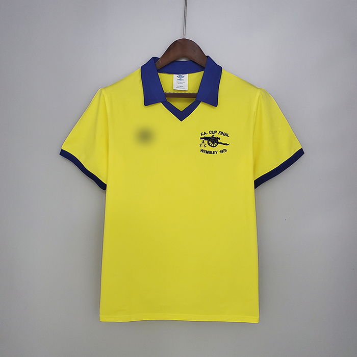 Retro Arsenal 71 79 away yellow Jersey version short sleeve 190097