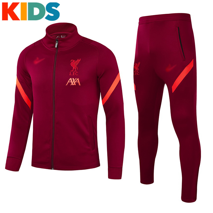 2021 Liverpool Red KIDS Long Sleeve Training Suit Top Pant 730914