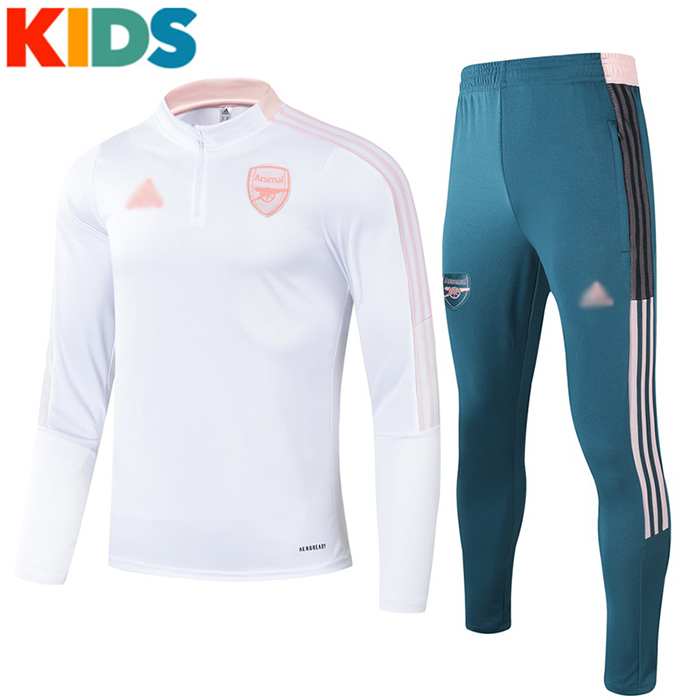 2021 Arsenal White KIDS Long Sleeve Training Suit Top Pant 2842913