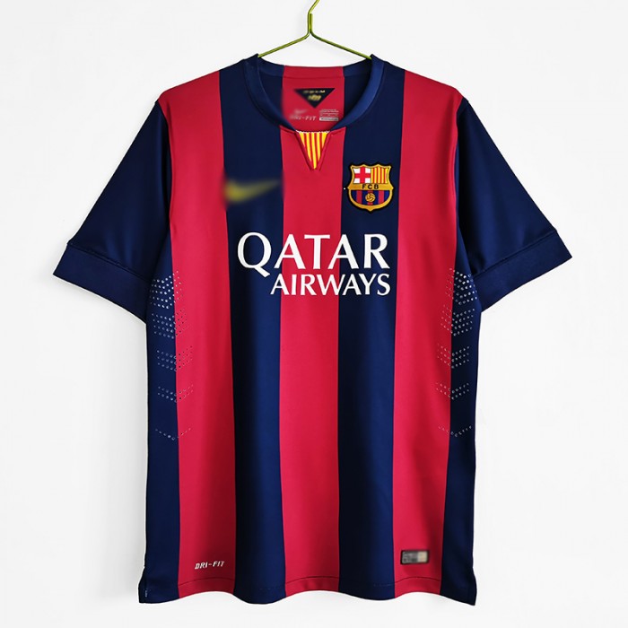 2014 15 Retro Barcelona Home Jersey version short sleeve 883939