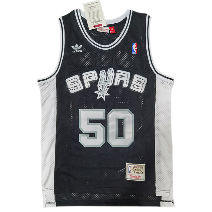 San Antonio Spurs 50 David Robinson Retro Black NBA Jersey 7926099