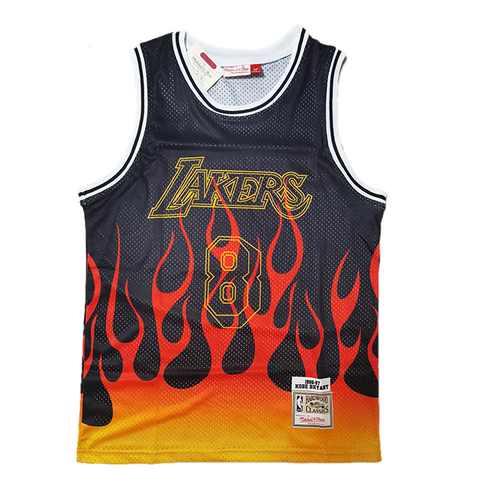 Los Angeles Lakers 8 Kobe Bryant Flame version NBA Jersey 6864500