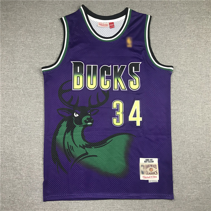 Milwaukee Bucks 34 Purple NBA Jersey 9585933