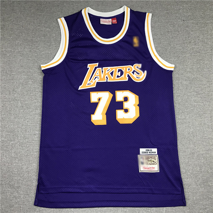 Los Angeles Lakers 73 Retro Purple NBA Jersey 728517