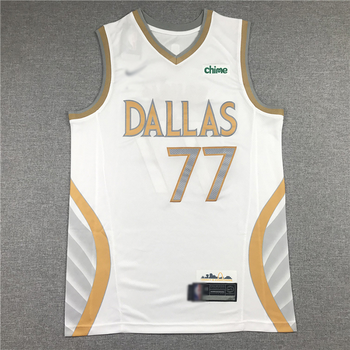 Dallas Mavericks 77 White City Edition NBA Jersey 5440964