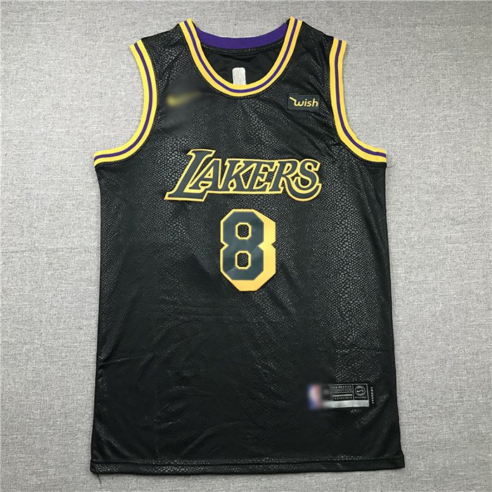 Los Angeles Lakers 8 Black Retro NBA Jersey 5184495