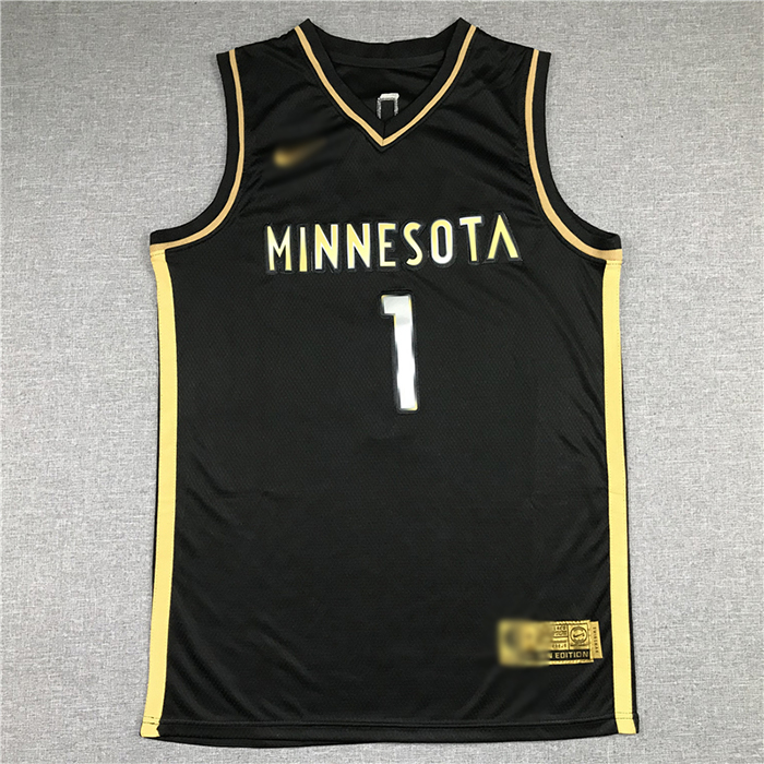 Minnesota Timberwolves 1 New Black NBA Jersey 5098486