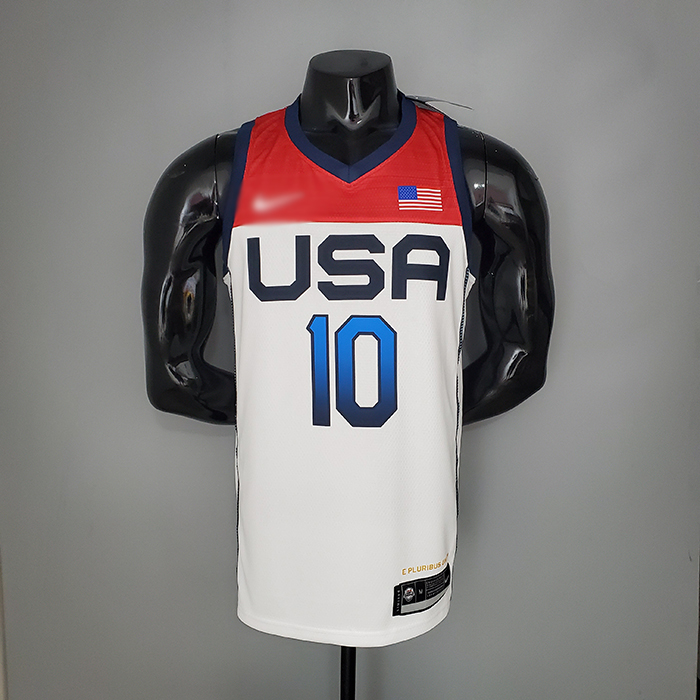 2021 Olympic Games TATUM 10 USA Team USA White Red NBA Jersey 1288837