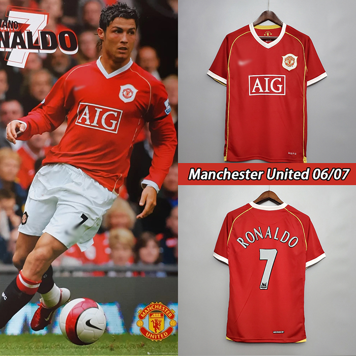 Retro Manchester United M U 06 07 home Ronaldo 7 Jersey version short sleeve 8751656