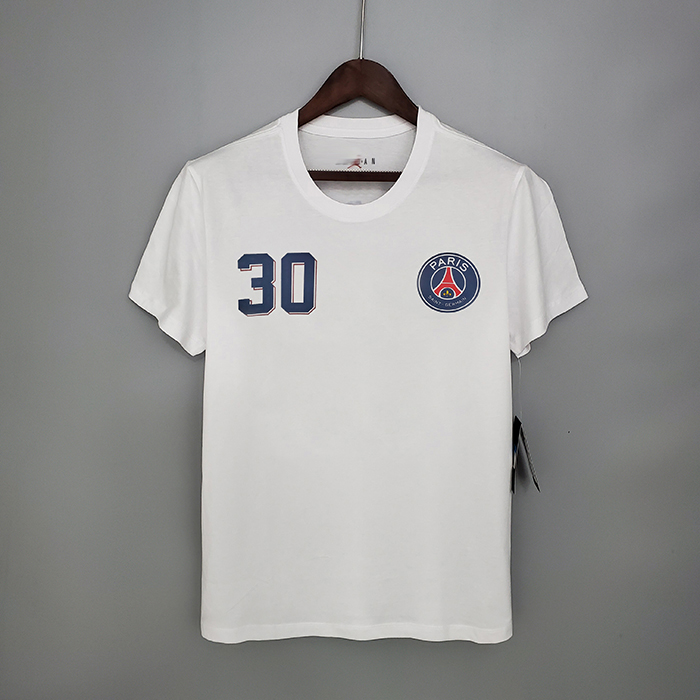Paris Saint Germain PSG Messi 30 Short sleeve T shirt White 4031257