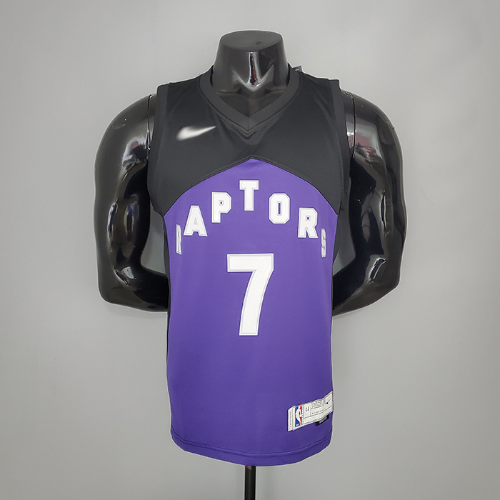 LOWRY#7 2021 Raptors Bonus Edition Purple and Black NBA Jersey-2814684