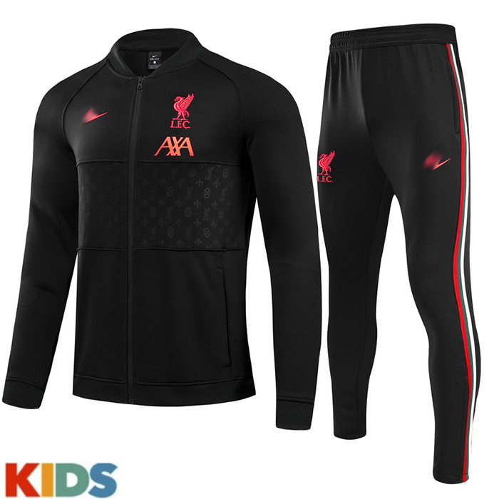 21-22 Liverpool Black Kids Edition Classic Jacket Training Suit (Top+Pant)-9029941
