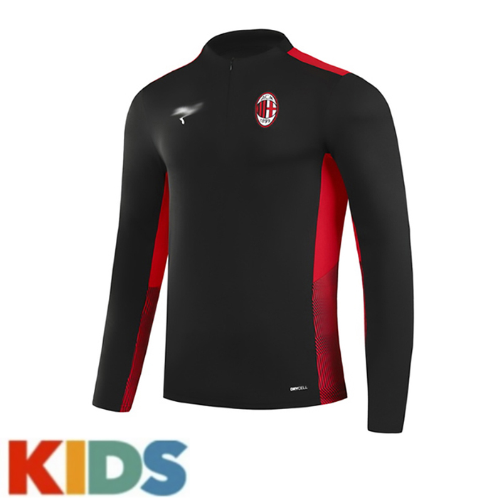 21-22 AC Milan Black Kids Edition Classic Long Jacket Training Suit-7974131