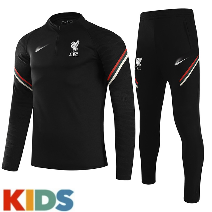 21-22 Liverpool Black Kids Edition Classic Jacket Training Suit (Top+Pant)-889892