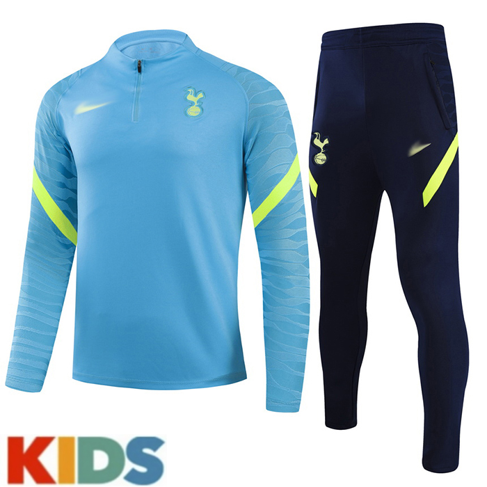 21-22 Tottenham Hotspur Blue Kids Edition Classic Jacket Training Suit (Top+Pant)-7405173