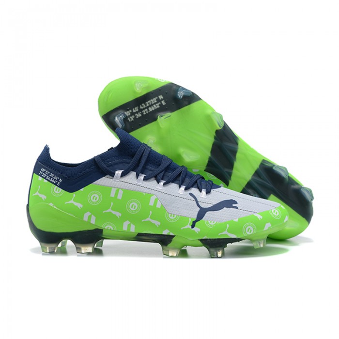 Ultra 1.2 FG Soccer Shoes Green Gray-4498014