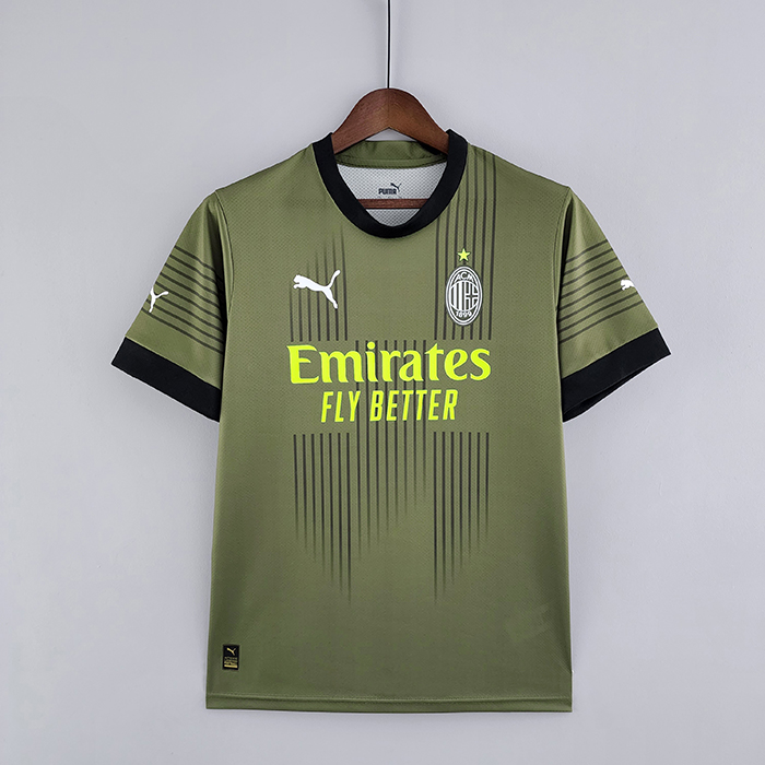 22/23 AC Milan third away Army Green Jersey version short sleeve (Player Version)-7581731