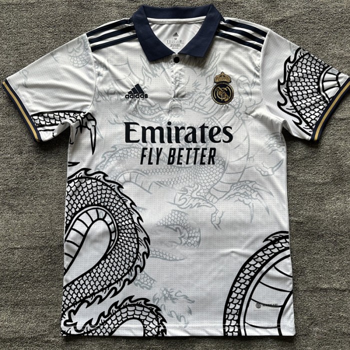 22/23 Real Madrid Chinese Dragon White Jersey version short sleeve-8484140