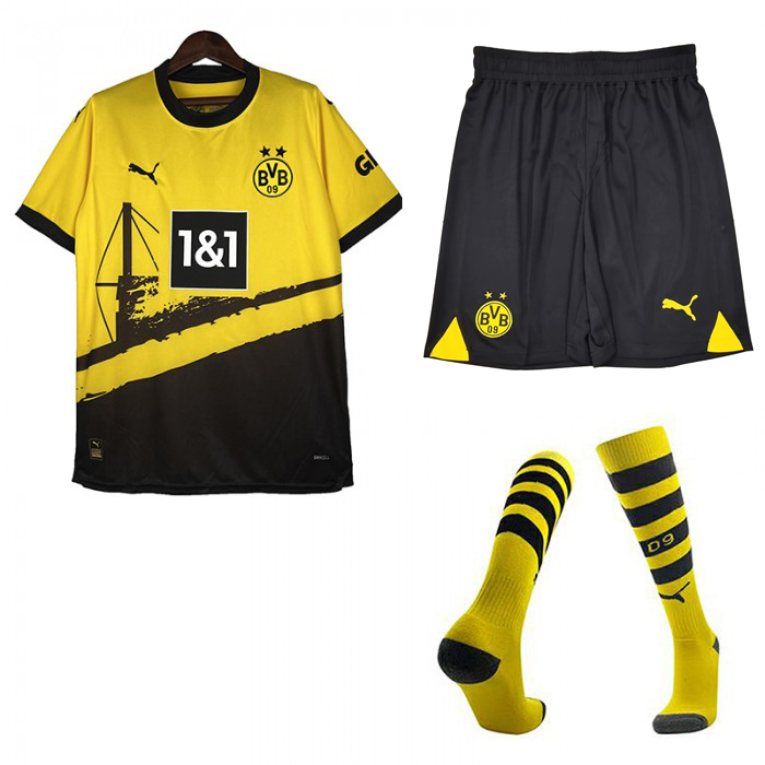 23/24 Borussia Dortmund Home Yellow Black Jersey Kit short Sleeve (Shirt + Short + Socks)-6734495