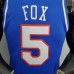 Sacramento Kings Fox #5 Blue NBA Jersey-401199