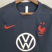 2021 France Training Suit Royal Blue Jersey version short sleeve-1510171