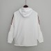2022 Bayern Munich Hooded Windbreaker White jacket Windbreaker-4866496