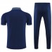 Manchester City POLO kit royal blue Jersey Edition Classic Training Suit (Shirt + Pant)-6549041