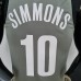 75th Anniversary Simmons #10 Brooklyn Nets City Edition Gray NBA Jersey-4414234