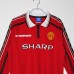 1998/99 Retro Manchester United M-U Home Red Long Jersey version Long sleeve-4878836