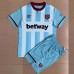 22/23 West Ham Blue training suit short sleeve kit Grey Jersey (Shirt + Short+Sock)-3580901