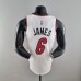 75th Anniversary Miami Heat JAMES #6 White NBA Jersey-7889077