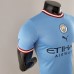 22/23 Manchester City home Blue Jersey version short sleeve-3794287