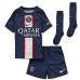 22/23 Kids Paris Saint-Germain PSG Home Navy Blue Kids suit short sleeve kit Jersey (Shirt + Short + sock )-7700191