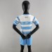 22/23 kids kit Manchester City home Blue Kids suit short sleeve kit Jersey (Shirt + Short + Sock )-455465