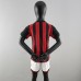 13/14 Retro AC Milan kids home Red Black Kids suit short sleeve kit Jersey (Shirt + Short + sock )-9067333