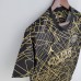 22/23 Paris Saint-Germain PSG Training Suit Black and Gold Line Jersey version short sleeve-8887139