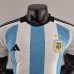 2022 Argentina home Blue White Jersey version short sleeve (player version)-7307134