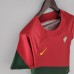 2022 World Cup National Team Women Portugal home Red Green Jersey version short sleeve-991499