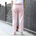 Fashion Casual Long Pants-Pink/White-4435591