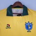 Retro 1988 Brazil home Yellow Jersey version short sleeve-7198831
