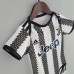 22/23 Baby Juventus Home White Black Jersey version short sleeve-6986428