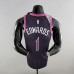 Minnesota Timberwolves EOWAROS#1 Black and Purple NBA Jersey-6593946