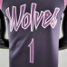 Minnesota Timberwolves EOWAROS#1 Black and Purple NBA Jersey-6593946